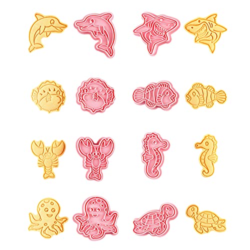 CANDeal 8-teiliges Ausstechformen-Set „Ocean Life“ Mit Stempelstempel-Set, Lebensmittelechte PP-Ausstechformen „Sealife“, Meeresorganismen-Prägeausstecher Zum Backen Von Fondant, Keksen Und Käse CANDeal 8-teiliges Ausstechformen-Set „Ocean Life“ Mit Stempelstempel-Set, Lebensmittelechte PP-Ausstechformen „Sealife“, Meeresorganismen-Prägeausstecher Zum Backen Von Fondant, Keksen Und Käse von CANDeal