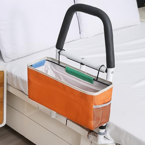 Bettgitter passen in jedes Bett, Bettgitter, Bettgriffstangen, Bettgitter for ältere Erwachsene – Betthilfsgitter for ältere Operationspatienten (Color : Orange) von CANEEN