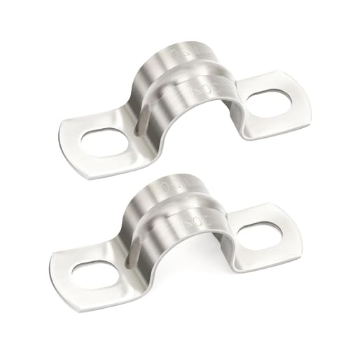 22PCS U-Rohrschellen Kabelschellen Metall Ø10 mm,Edelstahl Rohrschelle Befestigungsschelle, Edelstahl Bügelschellen Schlauchschellen für Gasrohre Wasserrohre kabelrohr Schiff von CANGCANG