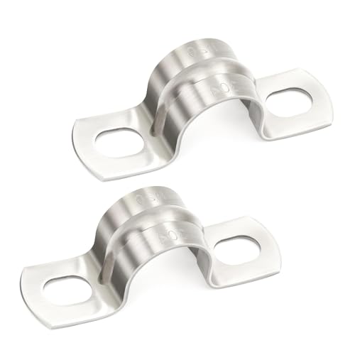 CANGCANG 12PCS U-Rohrschellen Ø 25 mm, Rohrschellen Befestigungsschelle,Rohrschellen,Rohrbefestigung Edelstahl U-Typ Rohrklemme Sattelklemme für Befestigung Gasrohre Wasserrohre Kabelrohr von CANGCANG