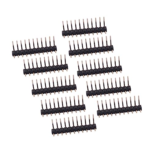 CANIGHT 10 Stück Teiliges Set Einreihiger Poliger Gerader Männlicher Pin Header Steckverbinder Rastermaß Kompatibel für Elektronikprototyping und Gitarren Pickups Einfache Montage von CANIGHT