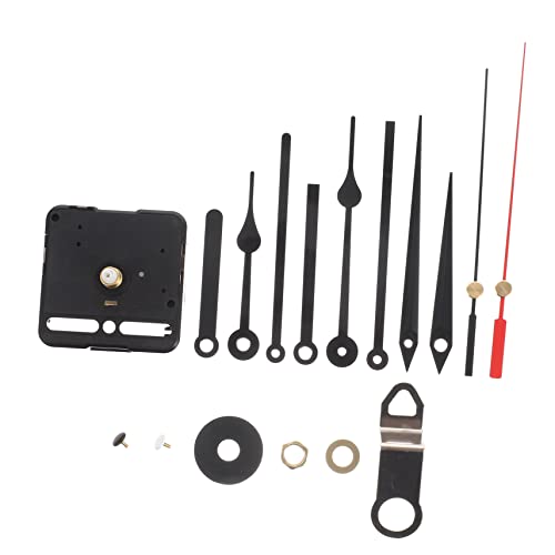 CANIGHT 1Satz Uhrwerk Mechanismus mit Metallzeigern und Eisenhaken Geräuschloser Taktmechanismus für DIY Wanduhr und Handwerksprojekte Präzise Zeitmessung und Einfache Installation von CANIGHT