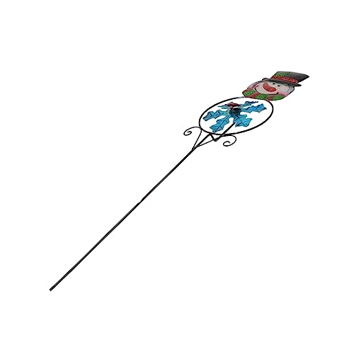 CANIGHT 1stück Farbenfrohes Eisen-windrad Für Garten-Dekoration Weihnachts-gartenstecker Im Cartoon-Design Wetterfeste Handgefertigte Deko Für Außenbereiche Zufällige Farben Für von CANIGHT