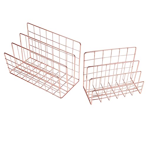 CANIGHT 2stücke Metall Schreibtisch Bücherständer Eisen Zeitschriftenhalter Praktischer Display-ständer Für Bücher Moderne Büro Und Wohnraumdekoration von CANIGHT
