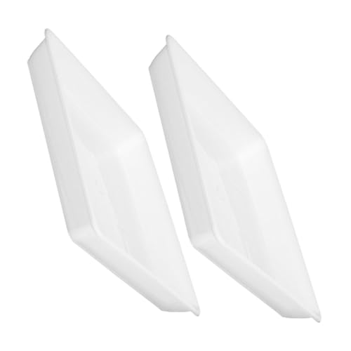 CANIGHT 2 Stück Quadratische Pflanzuntersetzer Wetterfeste Dicke Kunststoff Abtropfschalen für Blumen und Sukkulenten Töpfe Stabiler Pflanzgefäß Boden Geeignet für Balkon und Garten von CANIGHT