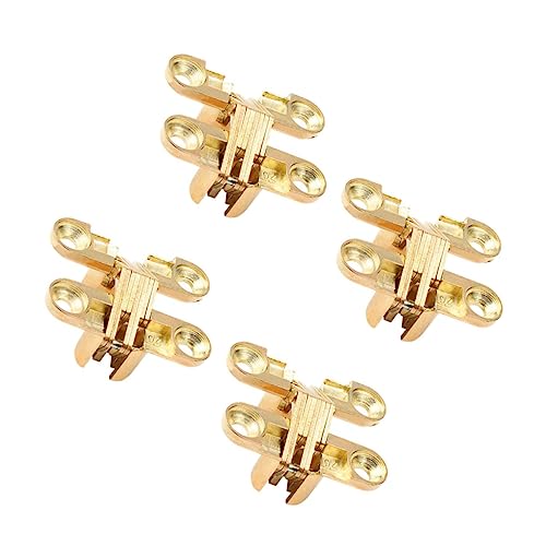 CANIGHT 4 Stück Faltbare Scharniere Goldene Zinklegierung Versteckte Scharniere für Klapptische und Schränke Geräuschloser Betrieb Langlebig und Korrosionsbeständig CANIGHT 4 Stück Faltbare Scharniere Goldene Zinklegierung Versteckte Scharniere für Klapptische und Schränke Geräuschloser Betrieb Langlebig und Korrosionsbeständig von CANIGHT