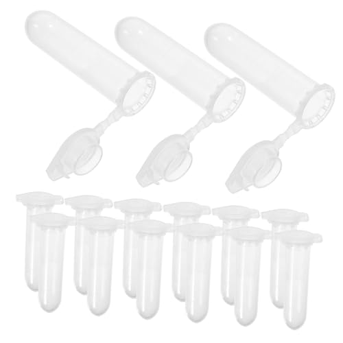 CANIGHT Zentrifugenröhrchen Mit Runden Boden 2 Ml Fassungsvermögen Polypropylen Sterilisationsfähig Transparent Genaue Messskala Elastischer Deckel von CANIGHT