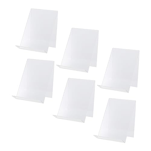 CANIGHT 6 Stück Teiliges Acryl Display Ständer Transparenter Tischhalter für Bücher Dateien und Kunstwerke Rutschfester Desktop Aufsteller für Büro und Zuhause von CANIGHT