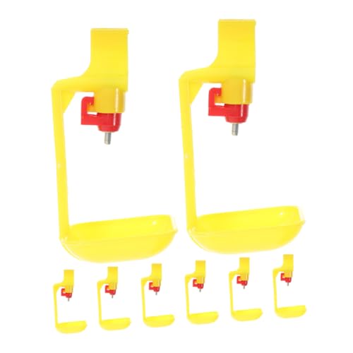 CANIGHT 8 Stück Teiliges Hühner Trinksystem mit Nipplen für Geflügel Automatische Wassertrinker für Hühner Robuste und Langlebige Trinkbecher Material zu Installieren von CANIGHT