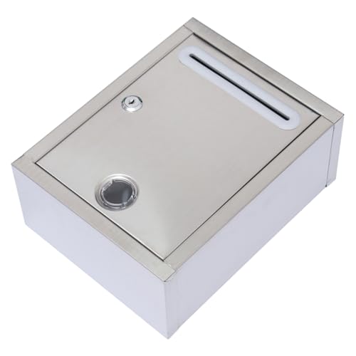 CANIGHT Briefkasten Aus Edelstahl Klein Retro Design Für Unternehmen Montage Eingang Postfach von CANIGHT