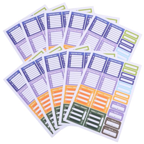 CANIGHT Farbcodierte Wochenplaner Aufkleber Montag Bis Sonntag Budget Sticker Für Meetings Arzttermine Und Journaling Selbstklebende Sticker Für Scrapbooking Und Budgetplanung von CANIGHT