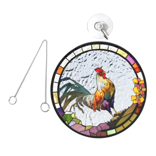 CANIGHT Hahn-Ornament Aus Acryl Zum Aufhängen Dekorative Wandbehang Für Fenster Und Veranda Moderne Hängende Deko von CANIGHT