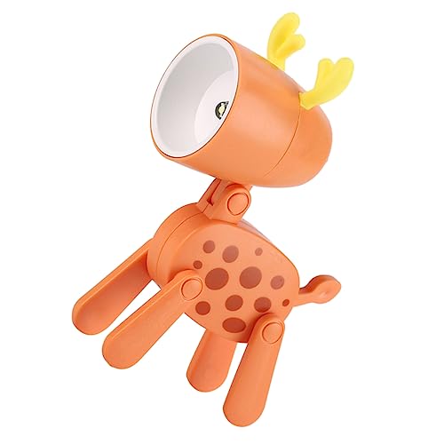 CANIGHT Nachtlicht Led Kawaii Tier Nachttischlampe Led Kinderzimmer Lampe Mit Faltbarem Design Cartoon Reh Nachtlicht Für Das Kinderzimmer Ideal Als Schlaflampe Und Mit Punkten Lampe Schlafzimmer von CANIGHT