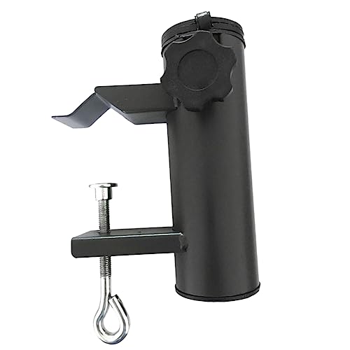CANIGHT Parasol Halterung mit Fixierclip für Sonnenschirme Multifunktionaler Ständer für Garten Balkon und Strand Schwarz von CANIGHT