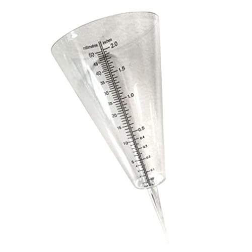 CANIGHT Kegelförmiger Regenmesser Transparentes Regenmessgerät Tragbarer Regenmesser Für Garten Und Rasen Kunststoffmessbecher Niederschlagsmesser von CANIGHT