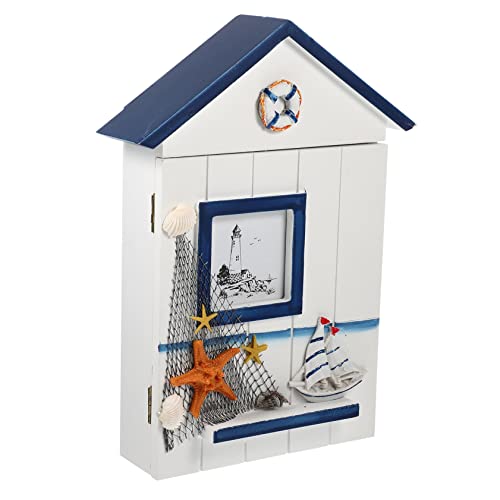 CANIGHT Einzigartige Schlüsselaufbewahrungsbox Im Mediterranen Stil Wandhalterung Schlüsselhalter Rustikales Schlüssel-Organizer-Rack Für Die Inneneinrichtung von CANIGHT