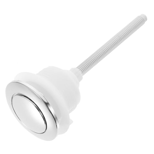 CANIGHT Toilettentaste Spülwassertankventil drücken WC-Spülventile Badezimmertankknopf System Toilettenknopf Spülkastenknopf WC-Abzugstaste einzelne Spültaste Toilettentankknopf Abs Silver von CANIGHT