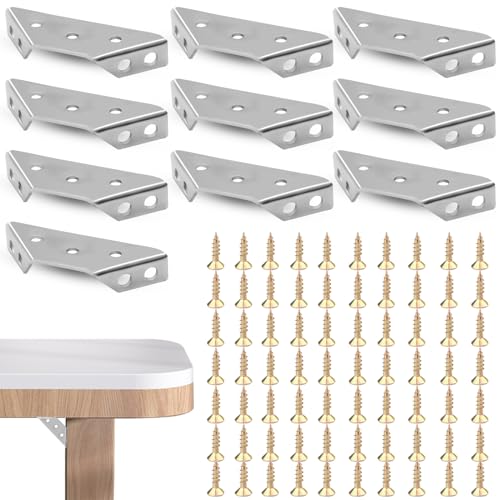 10pcs Heavy Duty Cold-Rolled Winkel Eckwinkel für Holz, Metallhalterungen, robuste, kaltgewalzte Stahl-Rechteckwinkelwinkel mit 70 Stück Schrauben, Edelstahl-Eckwinkel für Möbel 10pcs Heavy Duty Cold-Rolled Winkel Eckwinkel für Holz, Metallhalterungen, robuste, kaltgewalzte Stahl-Rechteckwinkelwinkel mit 70 Stück Schrauben, Edelstahl-Eckwinkel für Möbel von CANIPHA