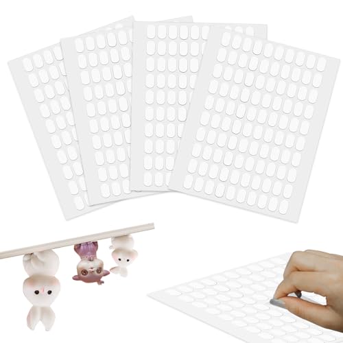 400Pcs Double Sided Gel Sticky doppelseitige Klebepunkte, doppelseitige Punkte, klebriger Kleber, Museumspachtel, keine Spuren, klebriger Kitt, entfernbare, klebrige Gelpunkte(0.51 X 0.31 Inch) von CANIPHA