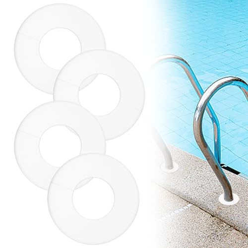 4pcs Pool Ladder Escutcheon poolleiter Stufen ersatz, Poolleiter-Rosettenabdeckungen für eingelassene Poolleiter, handlauf Halterung, Schwimmbadleiterteile für Rohre mit 1,9 Zoll Innendurchmesser von CANIPHA