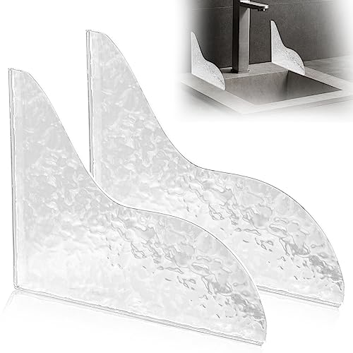 CANIPHA 2Pcs Shower Splash Guard Duschspritzschutz, Selbstklebender Wannenaufsatz,Spritzschutz, Duschwasser-Tropfblocker, transparenter Badewannen-Wasserspritzschutz für Badewanne, Acryl-Duschvorhang von CANIPHA