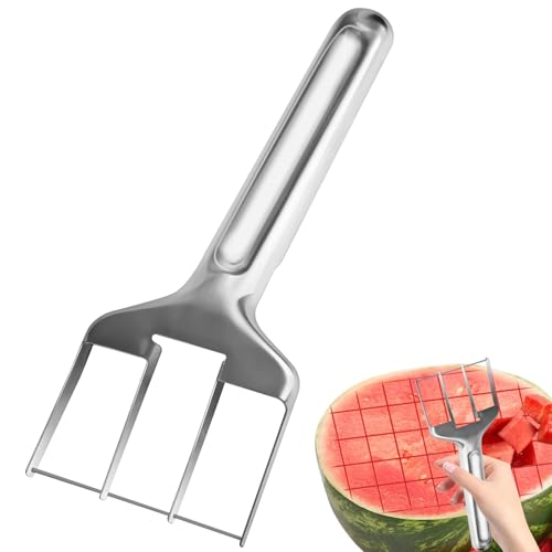 Wassermelonenschneider, Schneidewerkzeug aus 430er Edelstahl, Mangoschneider, Obstschneider, Melonenschneidewerkzeug, Küchengerät, tragbar, praktisches Upgrade, silbernes Handbuch für Zuhause, Party Wassermelonenschneider, Schneidewerkzeug aus 430er Edelstahl, Mangoschneider, Obstschneider, Melonenschneidewerkzeug, Küchengerät, tragbar, praktisches Upgrade, silbernes Handbuch für Zuhause, Party von CANIPHA