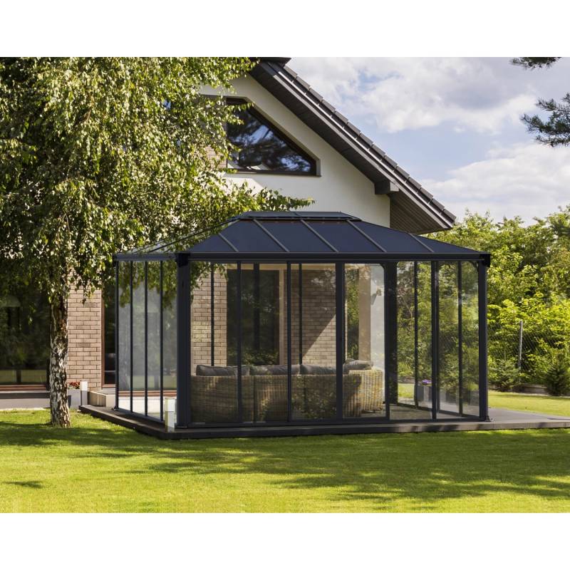 Canopia  Ledro 3 x 4.3 geschlossener Pavillon Anthrazit Grau von CANOPIA by PALRAM