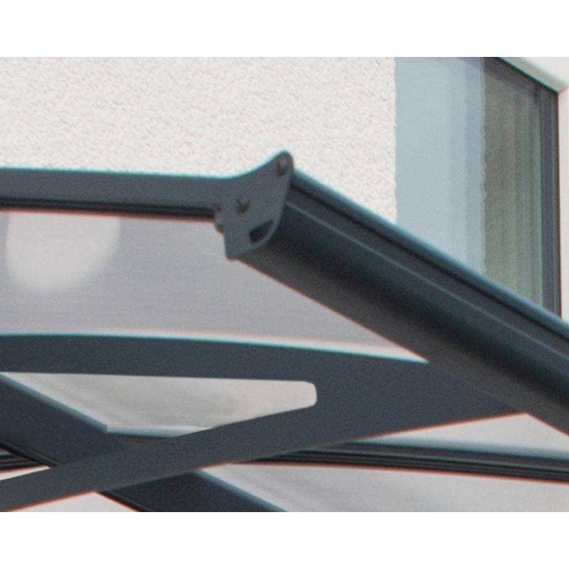 Palram - Canopia  Amsterdam 1.4 x 4.5 Türvordach Grau von CANOPIA by PALRAM
