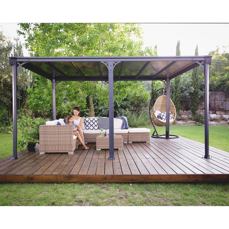 Palram - Canopia  Milano 3.1 x 4.3 GartenPavillon Anthrazit inkl. LED Set von CANOPIA by PALRAM