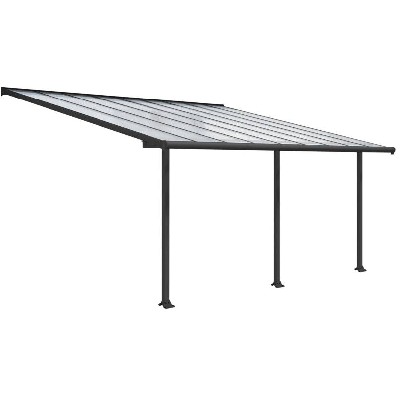 Palram - Canopia  Olympia 3 x 5.5 Terrassenüberdachung Anthrazit klar von Palram - Canopia