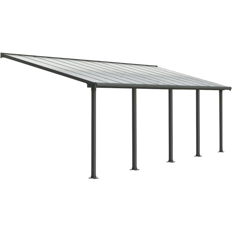 Palram - Canopia  Olympia 3 x 7.3 Terrassenüberdachung Anthrazit klar von Palram - Canopia