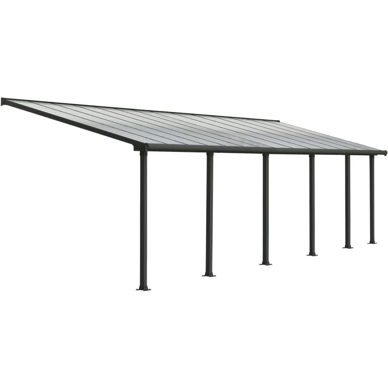 Palram - Canopia  Olympia 3 x 8.51 Terrassenüberdachung Anthrazit klar von Palram - Canopia