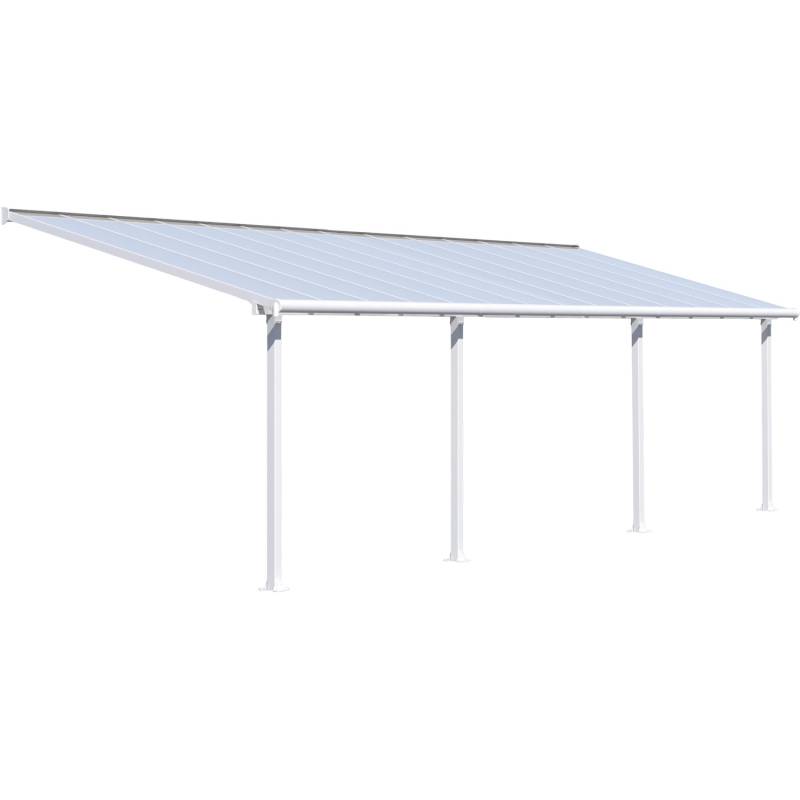 Palram - Canopia  Olympia 3 x 8.51 Terrassenüberdachung Weiß klar von Palram - Canopia