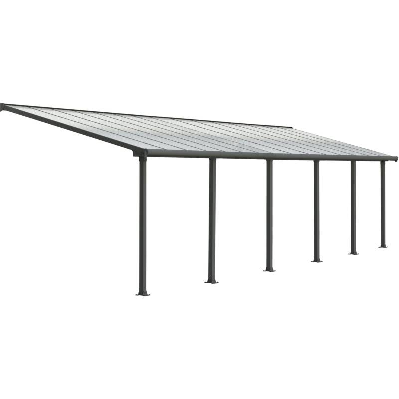 Palram - Canopia  Olympia 3 x 9.2 Terrassenüberdachung Anthrazit klar von Palram - Canopia