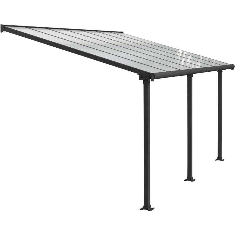 Palram - Canopia  Olympia 3 x 9.8 Terrassenüberdachung Anthrazit klar von Palram - Canopia