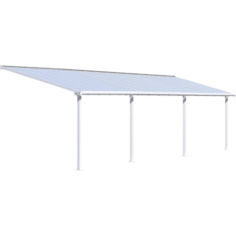 Palram - Canopia  Olympia 3 x 9.8 Terrassenüberdachung Weiß klar von Palram - Canopia