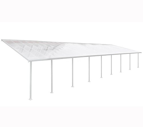 Canopia by Palram Terrassenüberdachung Alu Feria 4X14.57 Polycarbonat Hohlkammerplatten Pergola 1457 x 385 cm Weiss zur Überdachung ihrer Terrasse von CANOPIA