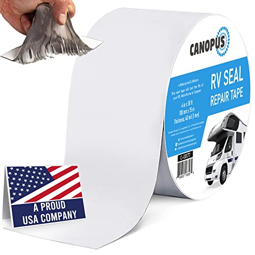 CANOPUS 10 cm x 15 m Butyl Klebeband für Wohnwagen, weiß von CANOPUS