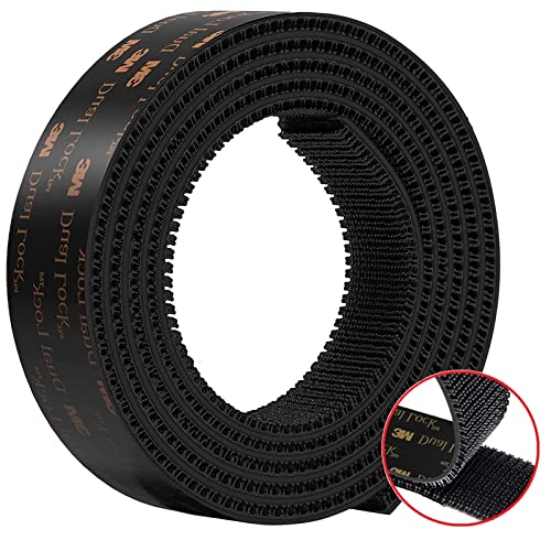 CANOPUS Dual Lock Klebeband SJ3550 CF Extra Stark (25,4mmx1m), Wasserdicht Klettband Klebeband Schwarz, (5X stärker als Klettband), Selbstklebender Flexibler Druckverschluss von CANOPUS