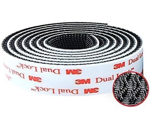 CANOPUS Dual Lock SJ3550 Extra Stark (25,4mm x 1m) wasserdicht Klebeband Schwarz, Selbstklebender flexibler von CANOPUS