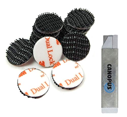 CANOPUS Dual Lock SJ3550 Extra Stark Klebepad 16 Stück (25,4mm Durchmesser), selbstklebend Flexibler Druckverschluss von CANOPUS