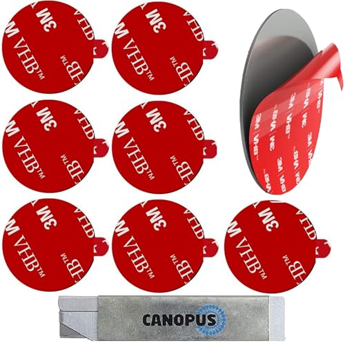 CANOPUS Klebepads Doppelseitig Extra Stark 8 Stück 38,1 mm wasserfest klebepunkte doppelseitig Rund, Doppelseitiges Klebepad für Auto Telefon Halterung, Wohnkultur von CANOPUS