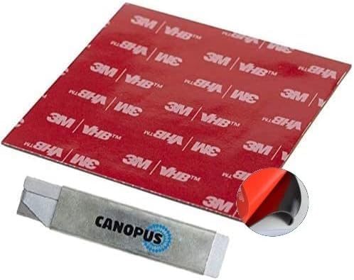 CANOPUS Profi Doppelseitiges Klebepads Extra Stark, Wasserfest VHB 5952 (10cm x 10cm -1PC) Wasserfest Montageklebeband, Klebeband für Kfz, Innen, Außenbereich, Rückspiegel Klebeband für Auto, Schwarz von CANOPUS