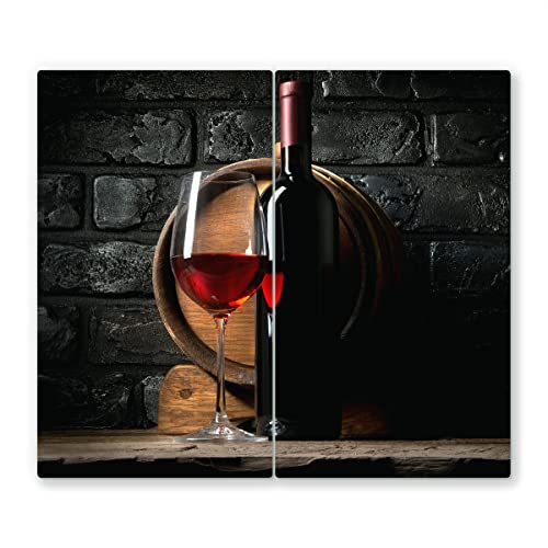 2x30x52cm - Herdabdeckplatte, Herdabdeckung für Glaskeramik-Kochfelder, Gehärtetes Glas, 60x52cm, mehrfarbig, Schneideplatte von Canvasfly