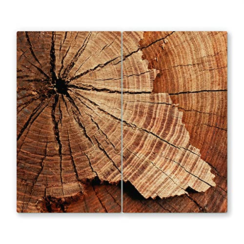 2x30x52cm - Herdabdeckplatte, Herdabdeckung für Glaskeramik-Kochfelder, Gehärtetes Glas, 60x52cm, mehrfarbig, Schneideplatte von Canvasfly