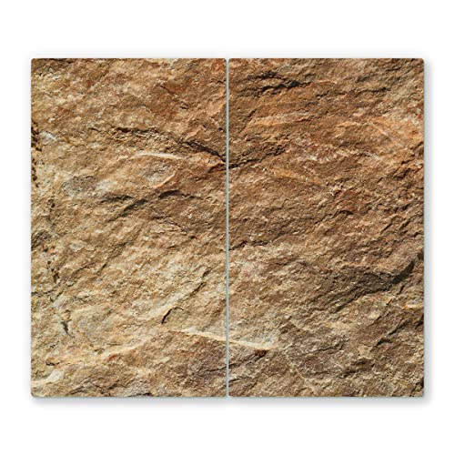 2x30x52cm - Herdabdeckplatte, Herdabdeckung für Glaskeramik-Kochfelder, Gehärtetes Glas, 60x52cm, mehrfarbig, Schneideplatte von Canvasfly