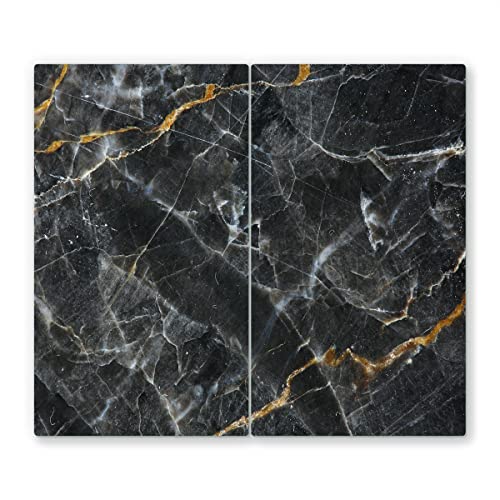 2x30x52cm - Herdabdeckplatte, Herdabdeckung für Glaskeramik-Kochfelder, Gehärtetes Glas, 60x52cm, mehrfarbig, Schneideplatte von Canvasfly