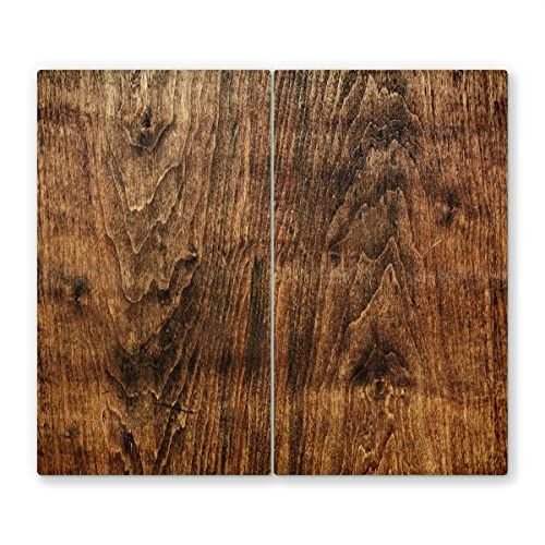 2x30x52cm - Herdabdeckplatte, Herdabdeckung für Glaskeramik-Kochfelder, Gehärtetes Glas, 60x52cm, mehrfarbig, Schneideplatte von Canvasfly