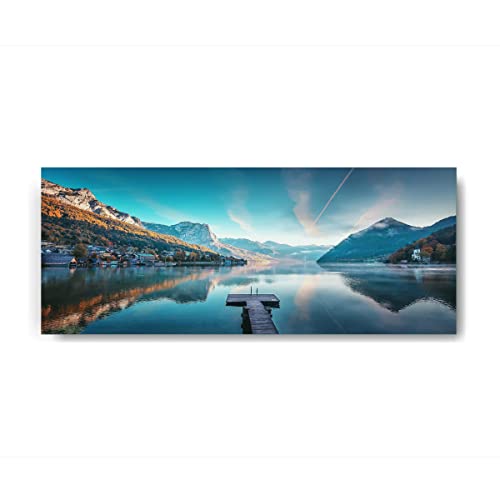 Canvasfly 125x50 Glasbild, Hochwertige Wohnung-Deko für Wohnzimmer- & Küchenwand Modern, Zimmer Deko aus Qualitätsglas von Canvasfly