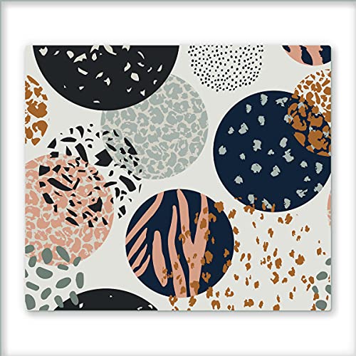 Canvas Fly 60x52 Glas-Herdabdeckplatte für Induktions- & Cerankochfeld Küchen-Spritzschutz Universale Küchenarbeitsplatte Schneidebrett & Kochplatte-Abdeckung Rutschfest Glasplatte inkl. Silikonnoppen von Canvasfly
